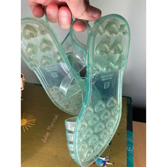 Girls Sandals Sz 13 Lot of TWO Jelly Fisherman & Rainbow ~ Cat & Jack Old Navy - Picture 9 of 9